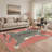 Alinda Zahara Boho Animal Print Machine Washable Red / Beige / Black Indoor Area Rug with Non-Slip Backing-197532959
