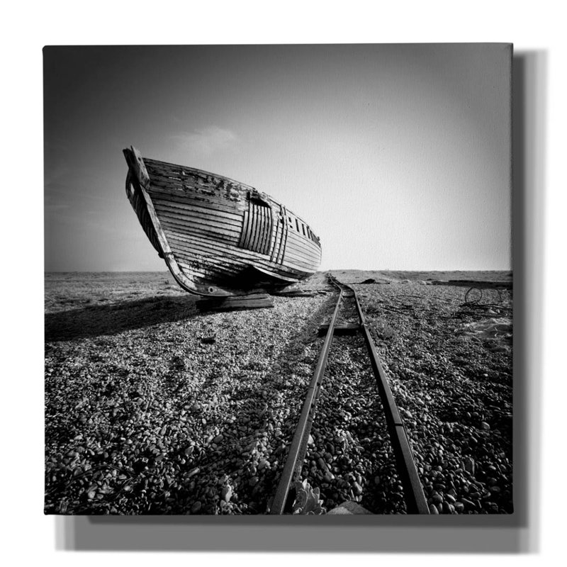 «Ship Wreck II» par Nina Paponcek, art mural sur toile, H 12 po x l 12 po