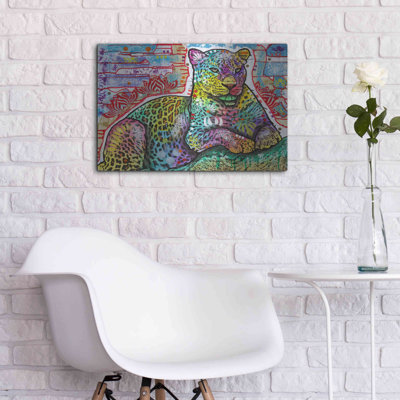 Bungalow Rose «Electric Leopard» par Dean Russo, art mural en métal, 36 po x 24 po