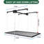 Support de rangement de garage robuste de 4 pi x 8 pi - Organisateur entièrement en acier d'une capacité de 325 lb avec verrou de sécurité (pour plafonds hauts de 10 à 12 pi)-121301334-121301331