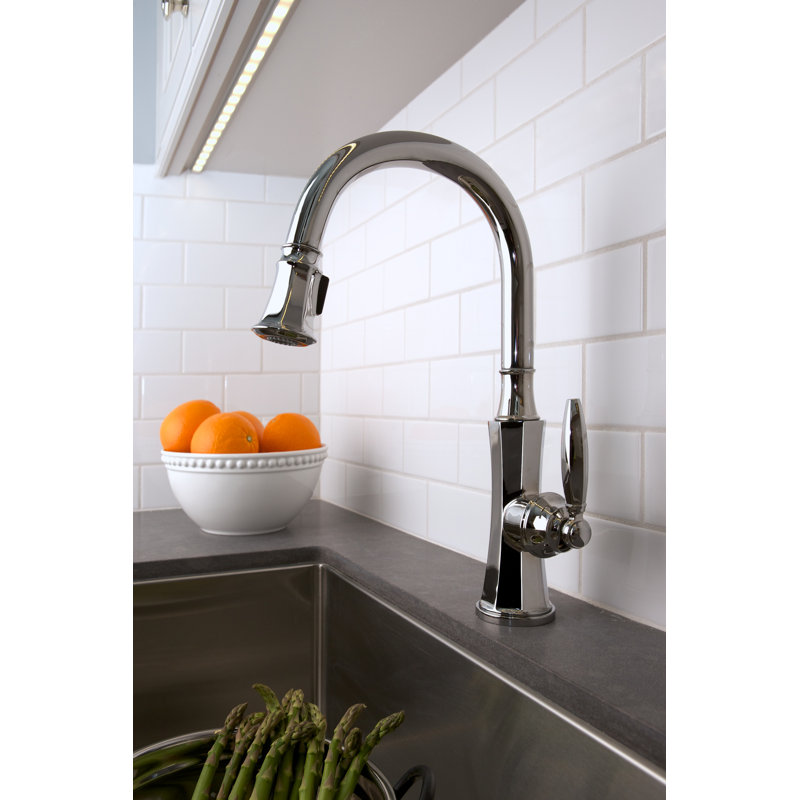Metropole Single Handle Pull Down Kitchen Faucet, English Bronze