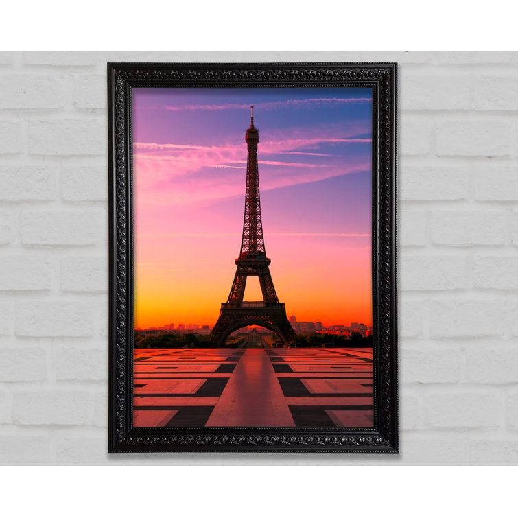 Eiffel Tower Sunset 3 - Single Picture Frame Print