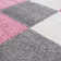 Myshaggy Collection Rugs Geometric Design in Pink