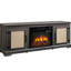 Meuble télé Style avec foyer de 23 po, téléviseurs de 70 po gris, l 65 po x P 15,3 po, H 23,18 po, tablette ajustable et insert de foyer ajustable, l 65 po x P 15,3 po x H 23,18 po