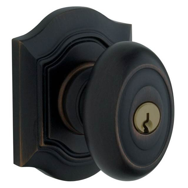 Bethpage Keyed Door Knob, Satin Black