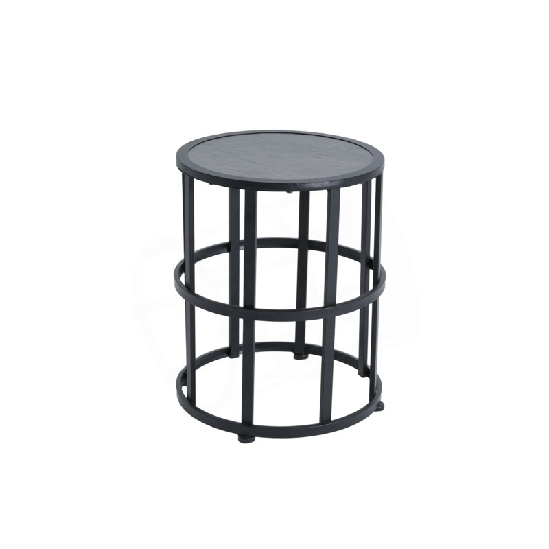 Table d'appoint en céramique avec structure en fer thermolaqué