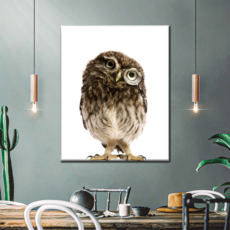 Curious Owl, H 10 po x l 8 po x P 1 po