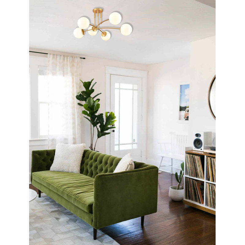 Plafonnier semi-encastré Mid Century Gold