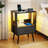 2 Pack Modern Nightstand With Charging Station, Bedside Tables With LED Light And Fabric Drawers-1447562094