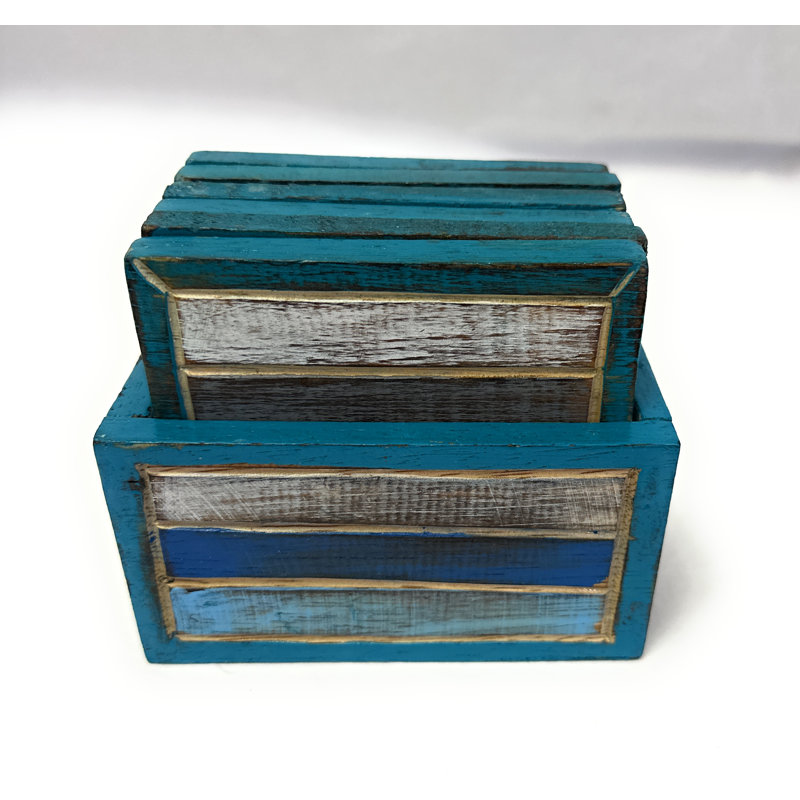 Wooden Square Coaster 6/Set