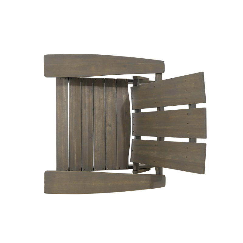Chaise Adirondack pliable de conception rustique, Gris