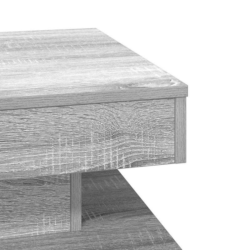 Coffee Table with Storage, 34.5" H x 50" L x 50" W, Grey 