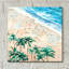  «Waikiki» par Meredith Howse, art mural en verre acrylique, 12 po x 12 po