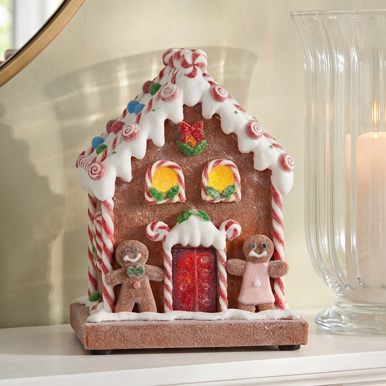 Lighted Gingerbread House