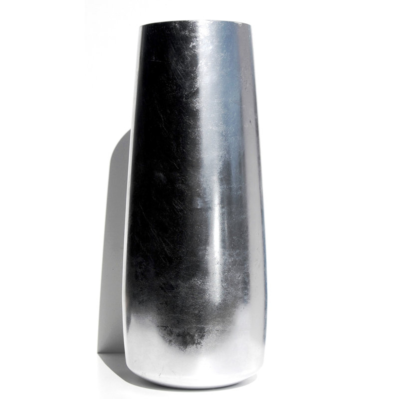 Vase de table Hawwa, Argent, H 18 po x l 7,5 po x P 7,5 po
