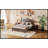 Retro Style Platform Bed With Wooden Slat Support-1072960107