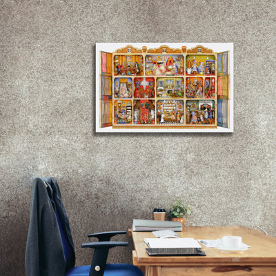 'Dolls House With Gables' by Gale Pitt Canvas Wall Art, 40" x 26"