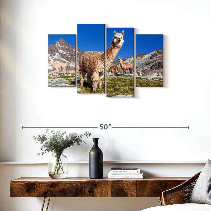 Brampt Woolly Andes Llamas, 22'' H x 36'' W