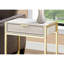 Lampe avec finition en marbre beige et structure en métal doré, table de chevet décorative d'apparence en stratifié, pour la chambre à coucher