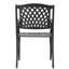 Chaises de salle à manger en fonte d'aluminium 2 - dossier et siège en filet noir, pour l'extérieur 2 noir, fabrication
