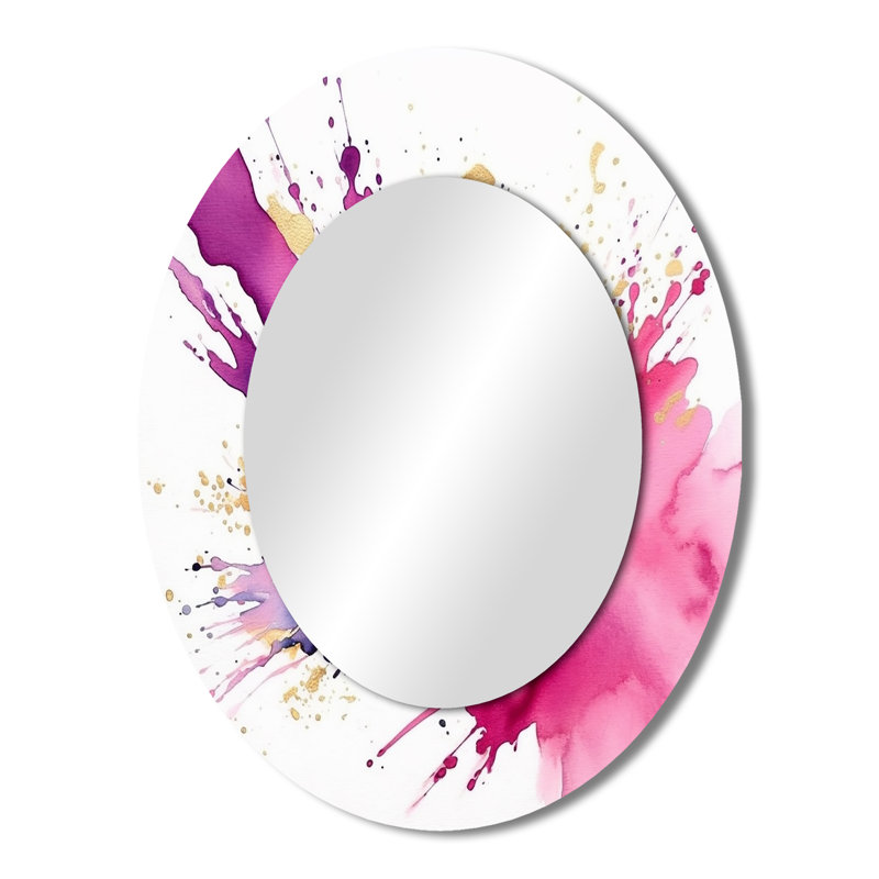 Koffler - Miroir abstrait en métal, 43 po x 33 po
