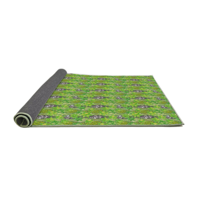 Tapis vert tissé à la machine, Rond 8 pi