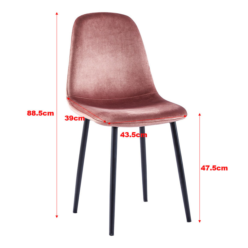 Upholstered Side Chair, Blush