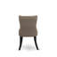 5 Piece Dining Room Furniture Set Includes a Rectangle Dining Table with X-Legs and 4 Coffee Linen Fabric Upholstered Chairs, Wire brushed Black-676936209-676936208-676936215