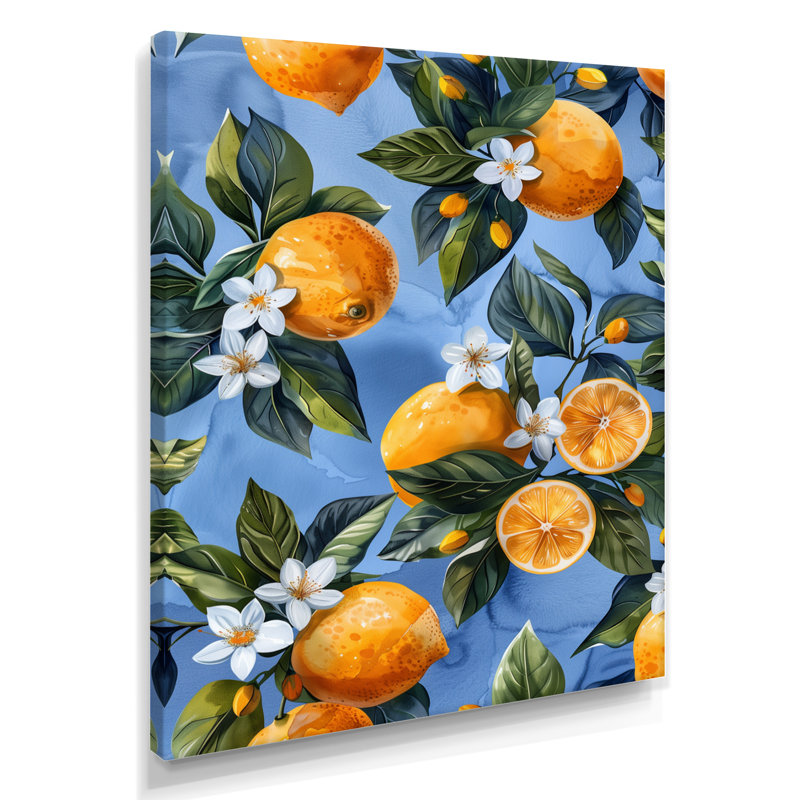 Marlement - fruits, art mural salon, Toile tendue, H 24 po x l 32 po