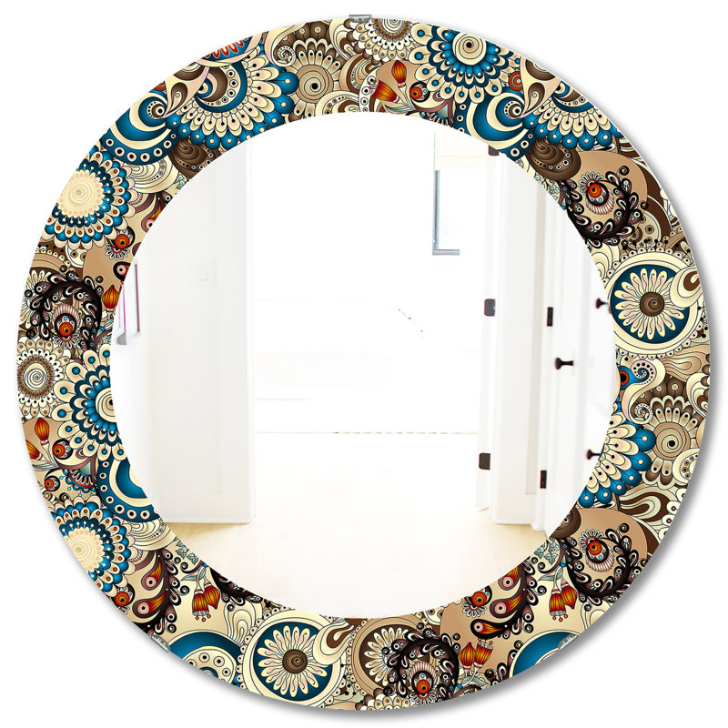 Wall Mirror, 31.5" H x 31.5" W, Flower