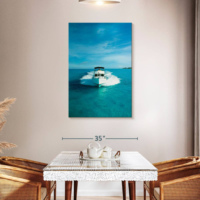 Mehar Speeding Powerboat, 45" H x 30" W