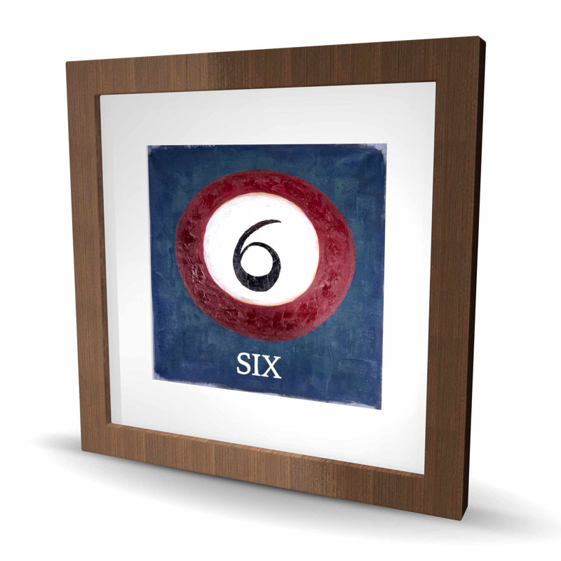 Billiard Ball No6 - Framed Matted Print for Home Decor