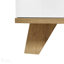 Commode de rangement moderne sans poignée à 4 tiroirs avec pieds en bois naturel massif, finition blanche