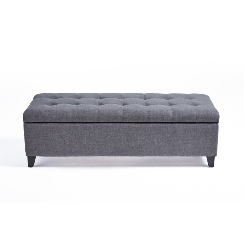 Repose-pieds avec rangement, Gris clair
