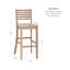 Tabouret de bar et de comptoir en bois massif Clarke-100782225-100782227