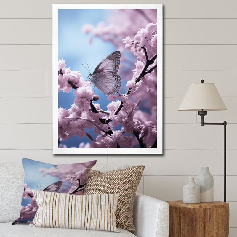 «Winter Enchanted Frost II», reproduction d'art sur toile, Cadre simple blanc, H 20 po x l 12 po x P 1 po