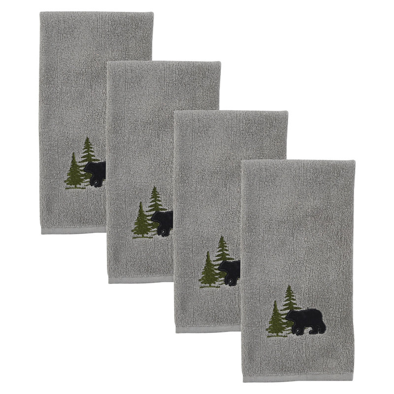 Ensemble de 4 serviettes pour chambre d'invité en ratine Fringe