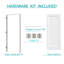 Ensemble de porte de garde-manger à panneau simple blanc Prehung Compatible avec cadre et charnières argentées-131505698-131505699