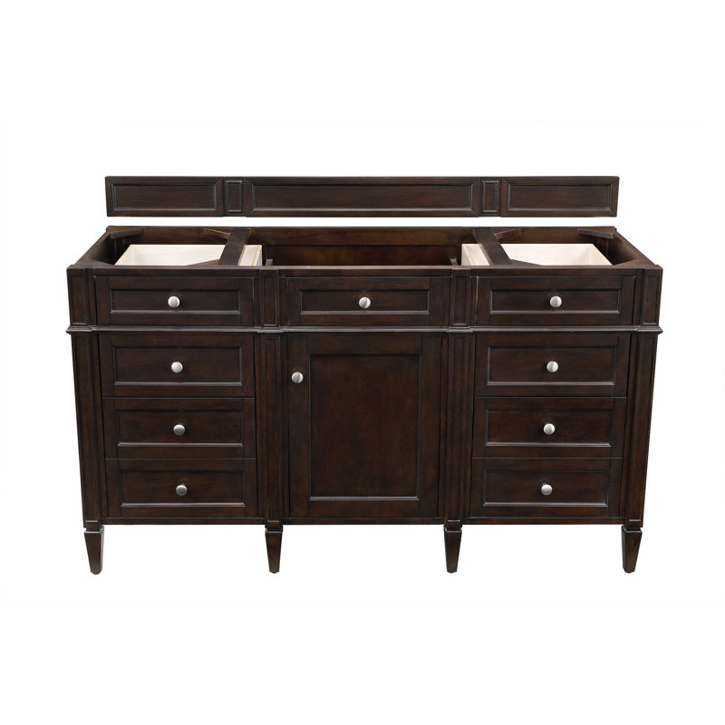 Brittany 60'' W Single Bathroom Vanity Base, Burnished Mahogany