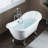 59" x 28" Clawfoot Soaking Acrylic Bathtub-51226568-51226569