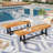 Acacia Outdoor Bench (set Of 2)