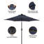 Parasol de marché lumineux 7,5 pi Atanase-2051477505-2051477507