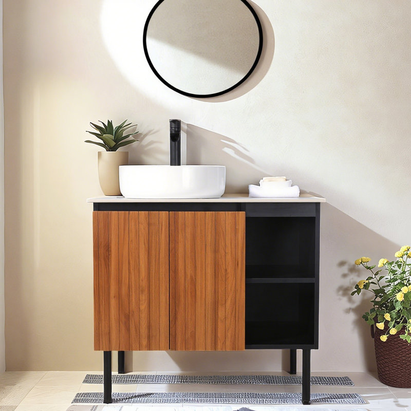 Ensemble de meuble-lavabo simple 32 po noir