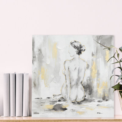 Dame nue - peinture sur toile tendue