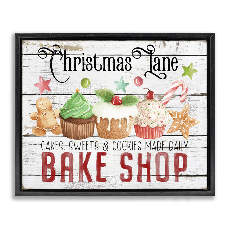 Art mural sur toile Christmas Lane Bake Shop par Creatif Belle