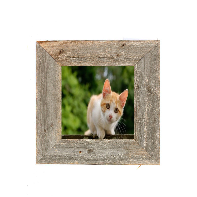 Cadre photo rustique en bois, 10 po x 10 po
