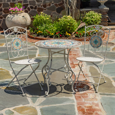 Poseidon Three Piece Mosaic Bistro Set
