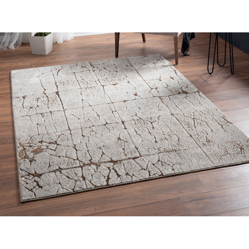 Tapis beige, Rectangle 5 pi 2 po x 7 pi 5 po