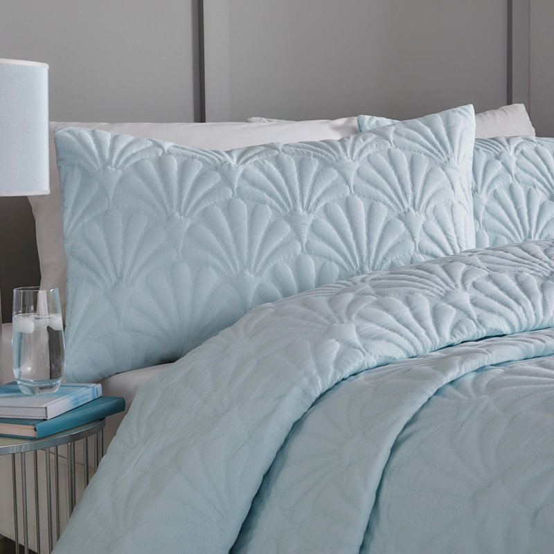 Musab Microfibre 0 Duvet Cover Set, Duck Egg, Kingsize - 2 Standard Pillowcases