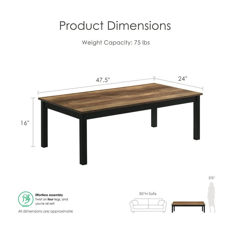 Brudan 3-Piece Coffee Table Set, Brown